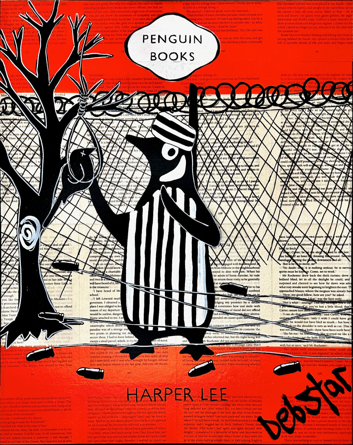 Penguin Books To Kill a Mockingbird 2 40.5cm x 51cm DEBORAH LANG Originalgemälde zu verkaufen