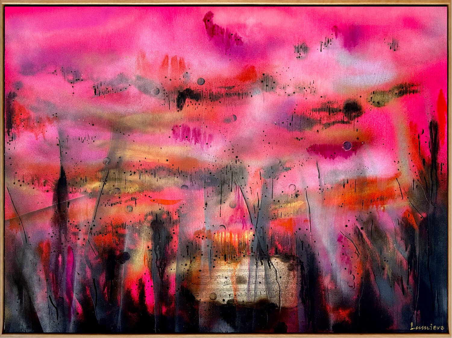 Pink Drift by Lumière 104.5cm x 79cm DEBORAH LANG Originalgemälde zu verkaufen