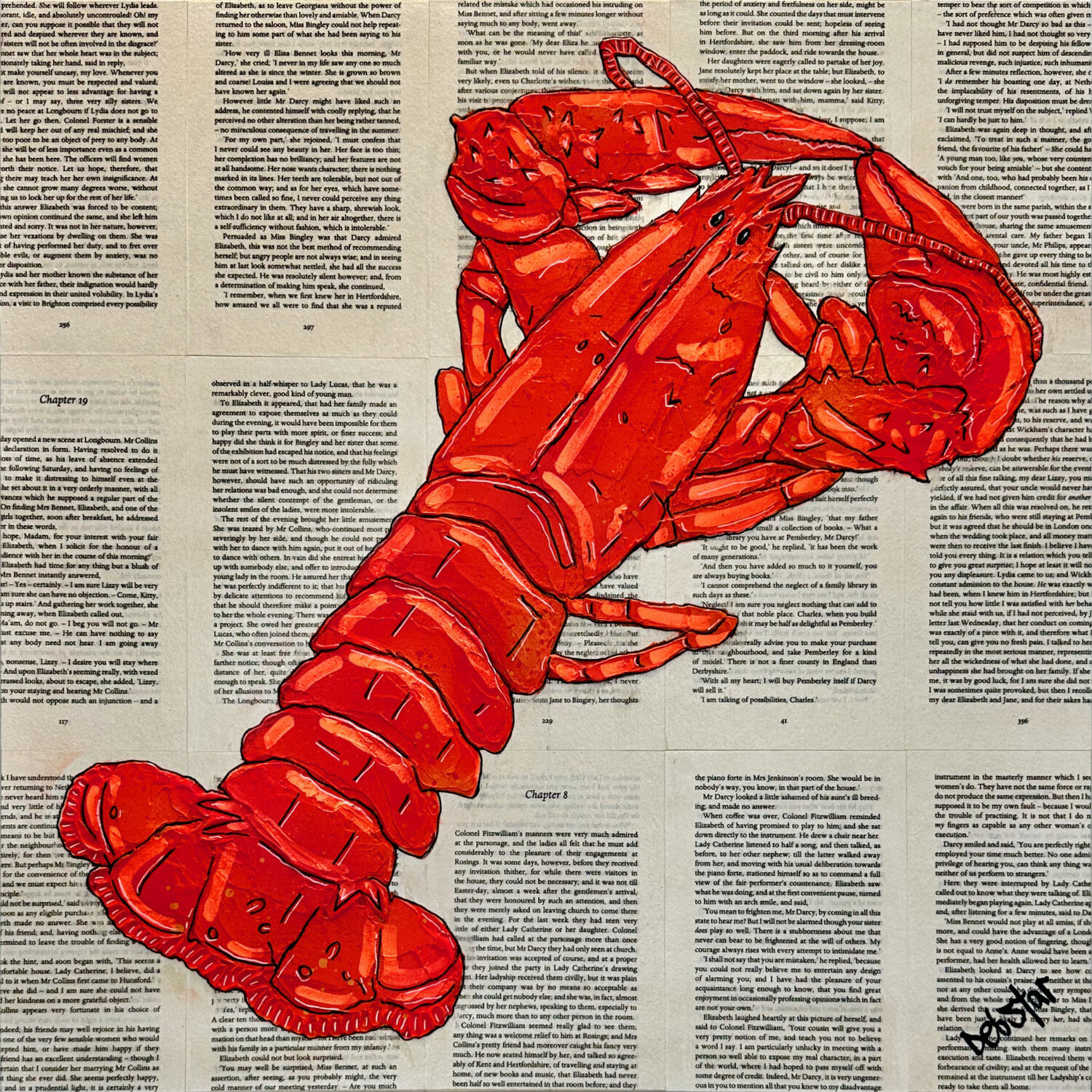 Lobster Dinner Orange 2 50cm x 50cm DEBORAH LANG