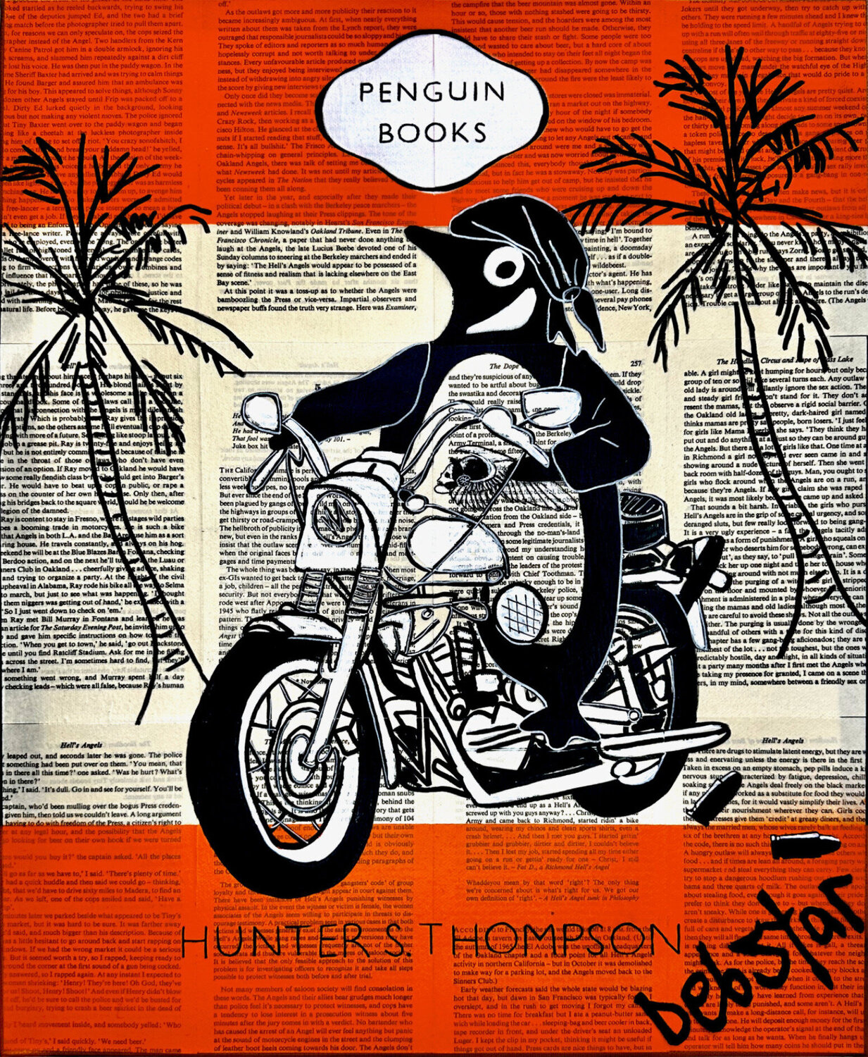 Penguin Book Hell’s Angels 40.5cm x 51cm DEBORAH LANG