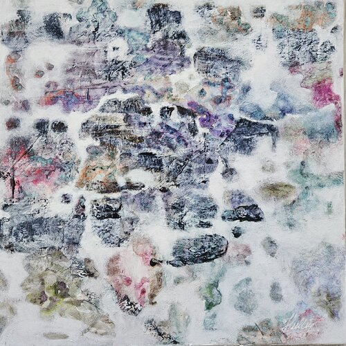 Interwoven Field, Abstract Painting, Contemporary Art, Mixed Media, Neutral Tones by Tatiana Hellum, Painting for Sale on Singulart