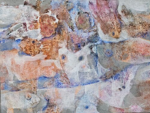 Afterimage. Textured abstract painting, framed by Tatiana Hellum, Painting for Sale on Singulart