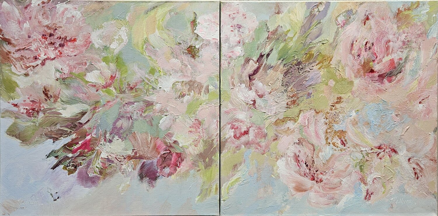 Spring Unfolding Diptych Tatiana Hellum