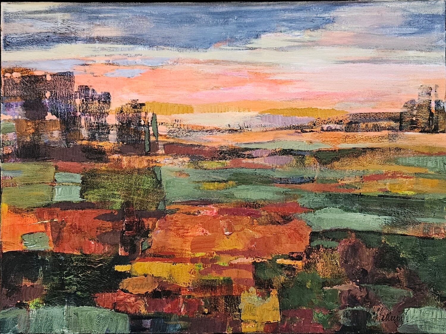 After the Warm Day (Framed) Tatiana Hellum Original painting for sale