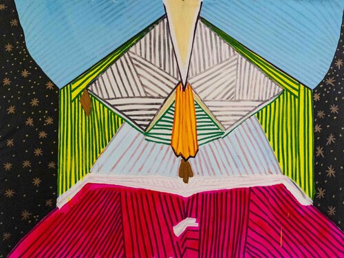 Sad Flesh NYC  técnica : Markers & acrylic on canvas, May 2022 de Pacorrosa Cuevas, Pintura a la venta en Singulart