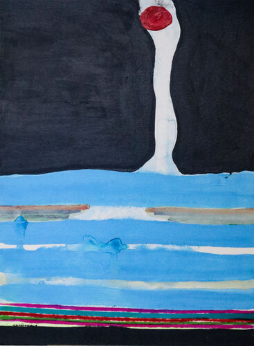 Extraterrestrial Walking on Snow of Vermont 19 de Pacorrosa Cuevas, Pintura a la venta en Singulart