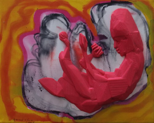 Humanoid Embryo - Embrión. Humanoide van Pacorrosa Cuevas, Schilderij te koop op Singulart