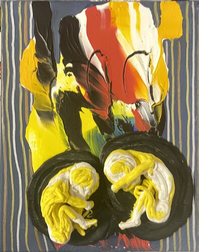 Elecktra & Atomo Recuerdo Intrauterino by Pacorrosa Cuevas, Painting for Sale on Singulart