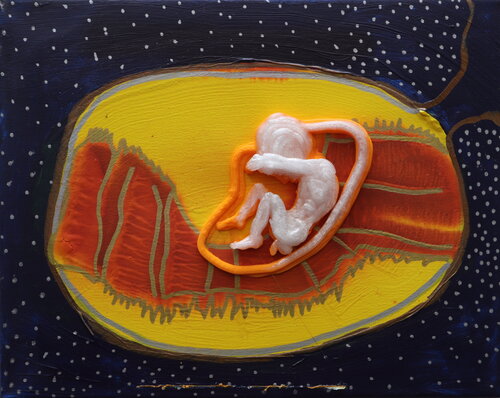Átomo Embryo ElecKtra's vision by Pacorrosa Cuevas, Painting for Sale on Singulart