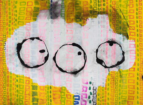 Dialogue to be one piece Acrílico, rotulador, esmalte sobre papel  405x297mm di Pacorrosa Cuevas, Pittura in vendita su Singulart