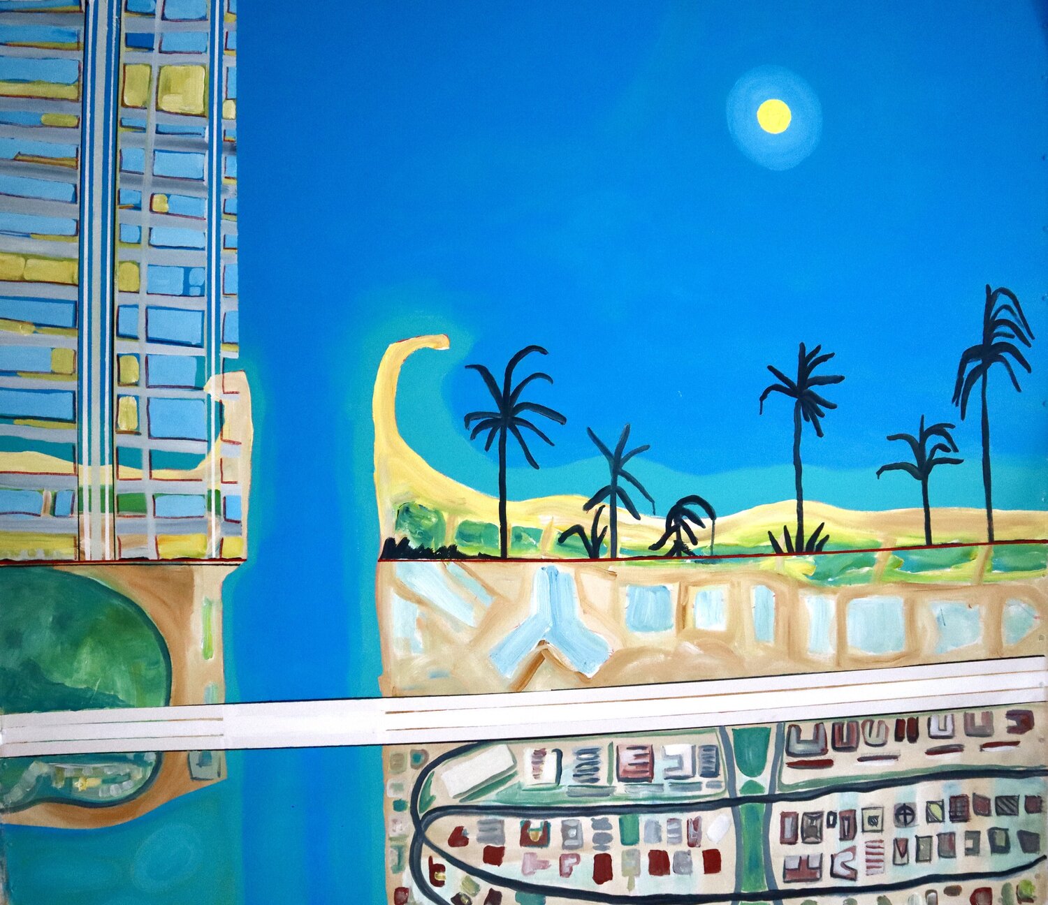 Paisaje North Miami Beach, Nov 2022 Pacorrosa Cuevas Originalgemälde zu verkaufen