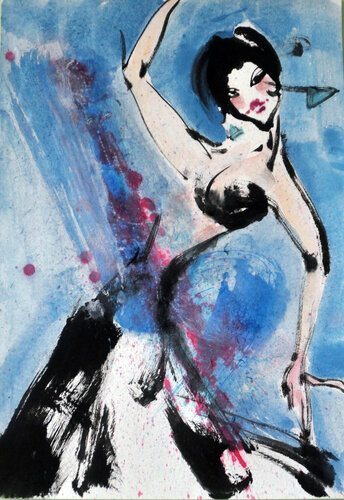 Waltz in Flowing Glaze II by jianru wang, Work on Paper for Sale on Singulart