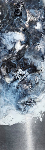 The sound of waves at midnight par Stefania Pinsone, Peinture en vente sur Singulart