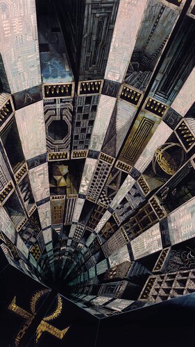 Ambient of connectivity van Stefania Pinsone, Schilderij te koop op Singulart