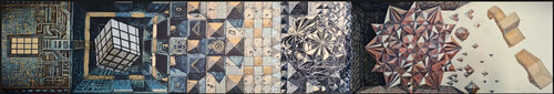 Into the labyrinth van Stefania Pinsone, Schilderij te koop op Singulart
