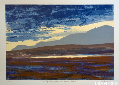 "Evening calm over Keel Lough" - Ireland Landscape di Aidan Flanagan, Stampa in vendita su Singulart
