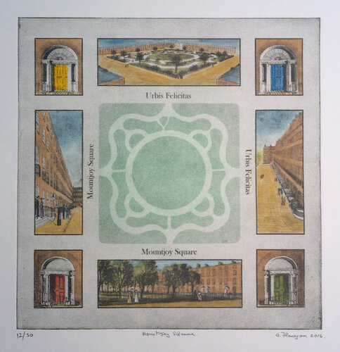 "Mountjoy Square" - Dublin, Ireland par Aidan Flanagan, Édition en vente sur Singulart