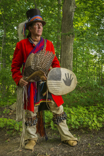 Ojibwe in Redcoat, from Traditional Subjects, a Native American photo-documentary by James Cook, 사진 for Sale on Singulart