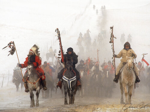 The Centennial Ride to Wounded Knee, from Traditional Subjects, a Native American photo-documentary by James Cook, 사진 for Sale on Singulart
