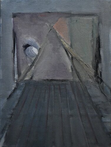 Window in a Small Dark Room III van Matt Cohen. website:mattcohenpaintings.com, Schilderij te koop op Singulart