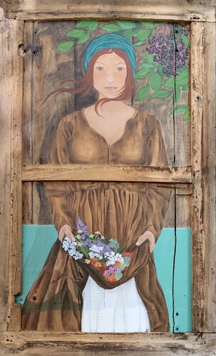 THE CURANDERA AND THE SPIRIT OF NATURE_Mater Series n.4 de Giada Wood Caracristi, Pintura a la venta en Singulart