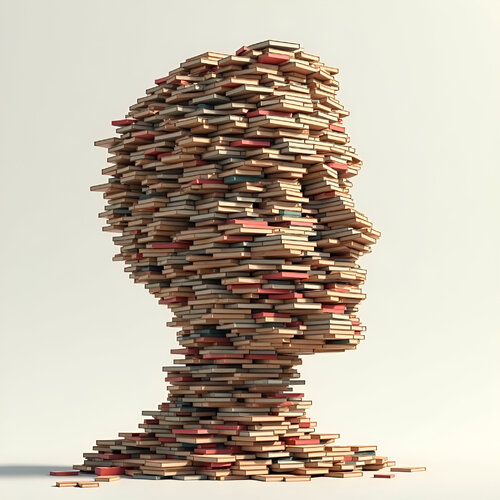 De La serie Cabezas hechas con libros von Berta Jayo, Fotografie kaufen auf Singulart