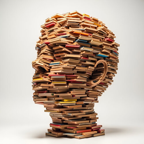 De la serie Cabezas hechas con libros von Berta Jayo, Fotografie kaufen auf Singulart