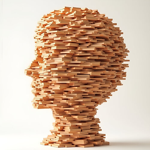 De la serie Cabezas hechas con libros di Berta Jayo, Fotografia in vendita su Singulart
