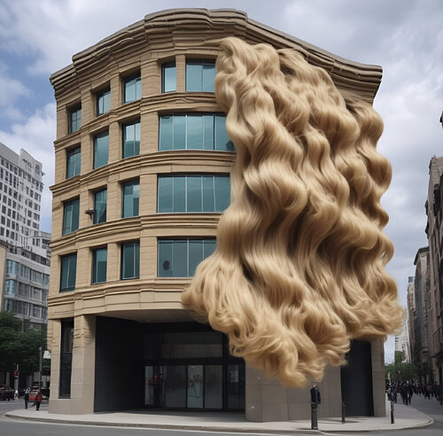 Pelo sobre edificio di Berta Jayo, Fotografia in vendita su Singulart