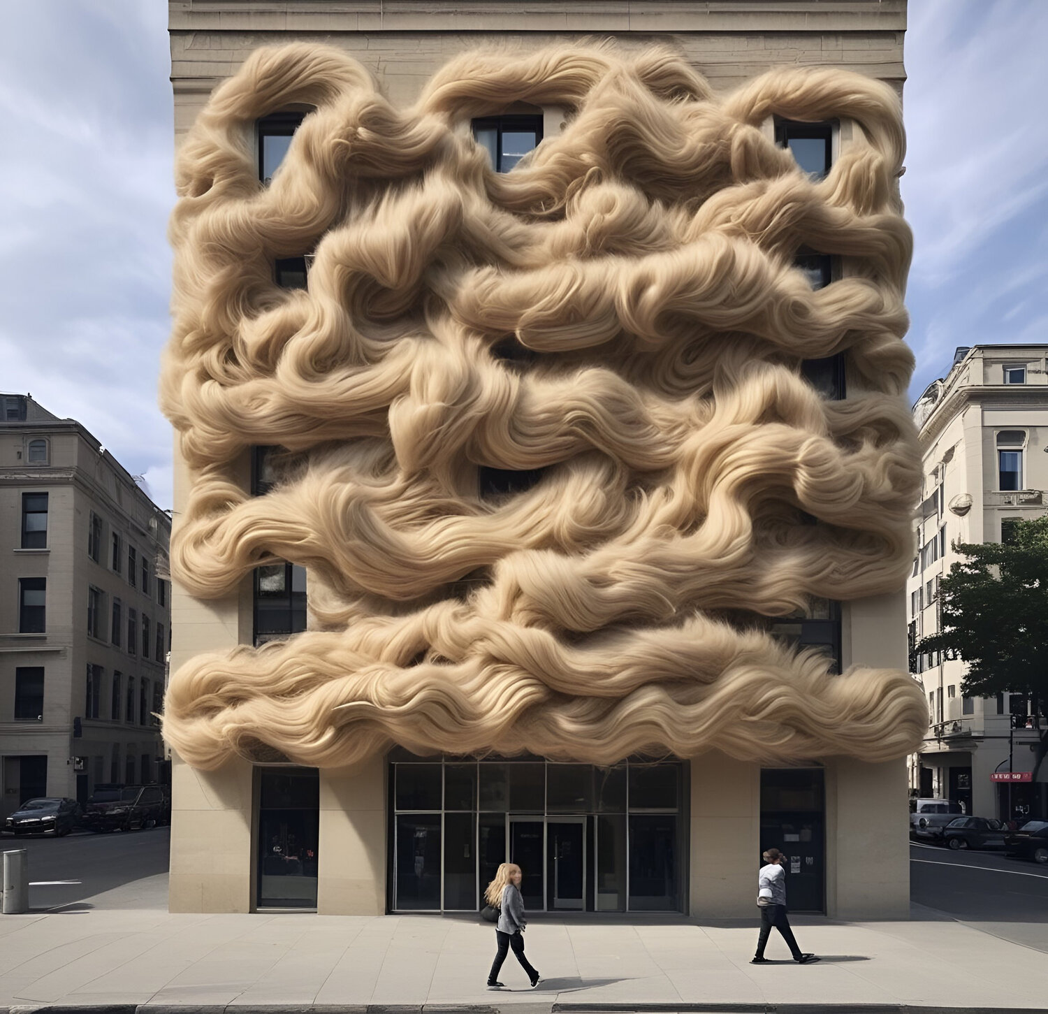 Pelo sobre edificio Berta Jayo
