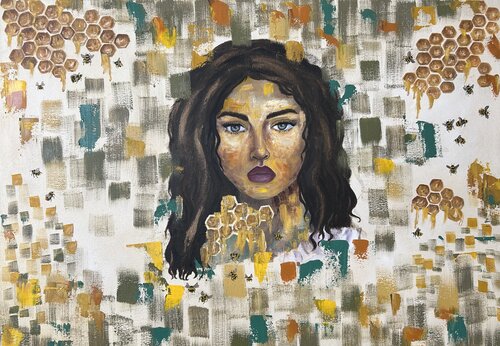 Gold of Nature di Nikoleta Tsvetkova, Pittura in vendita su Singulart