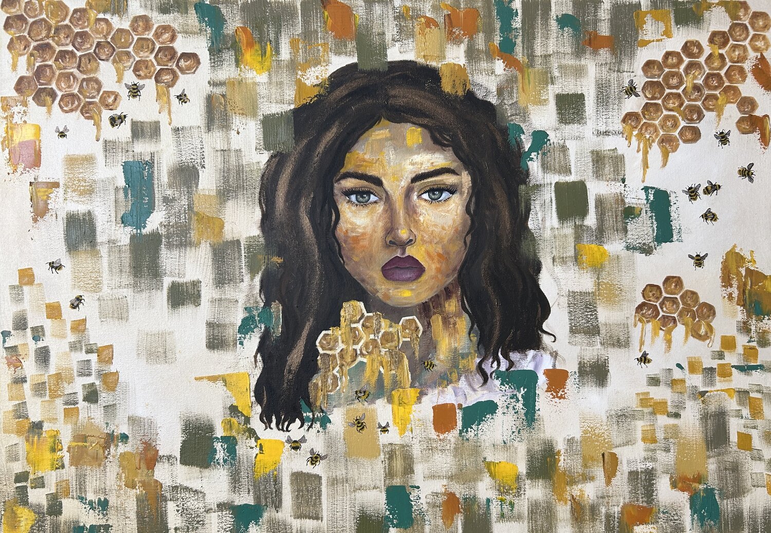 Gold of Nature Nikoleta Tsvetkova Originalgemälde zu verkaufen