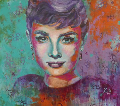 Hommage an Audrey by Sabine Koch, Painting for Sale on Singulart
