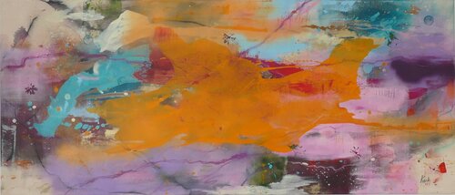 Farbrausch der Stille de Sabine Koch, Pintura a la venta en Singulart