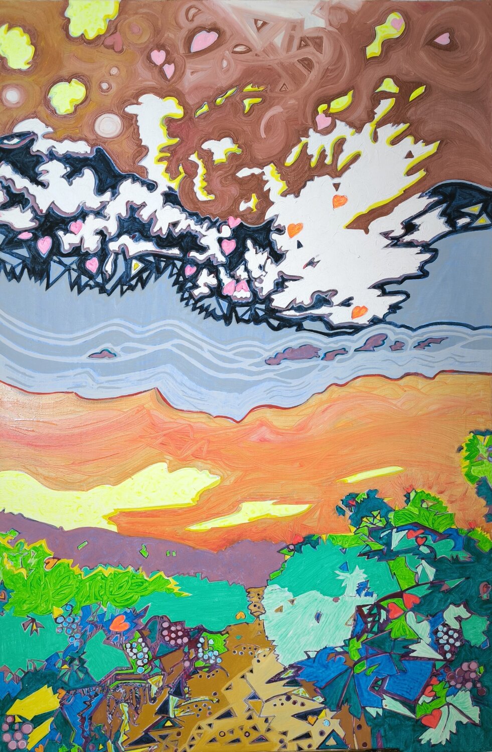 The Way to Bacchus - 'La voie de Bacchus' Tania MARCANIK Originalgemälde zu verkaufen