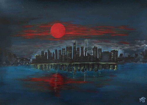 City Sunset par Anna Maria Caboni, Peinture en vente sur Singulart