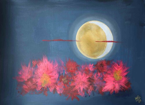 Night Flower de Anna Maria Caboni, Pintura a la venta en Singulart