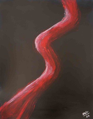 Red Kaminari par Anna Maria Caboni, Peinture en vente sur Singulart