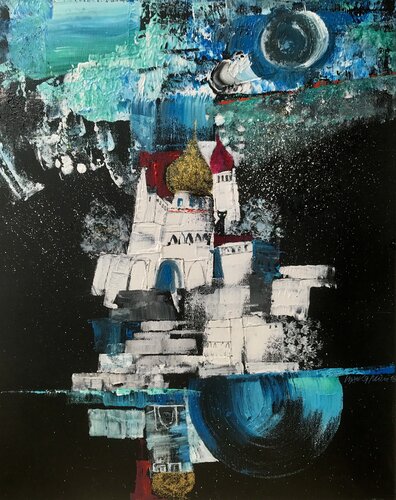 Schloss der Königin der Nacht von Ursula Müri, Malerei kaufen auf Singulart