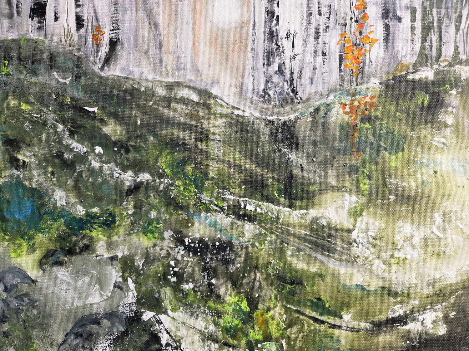 Wildnis im Wald Ursula Müri Original painting for sale
