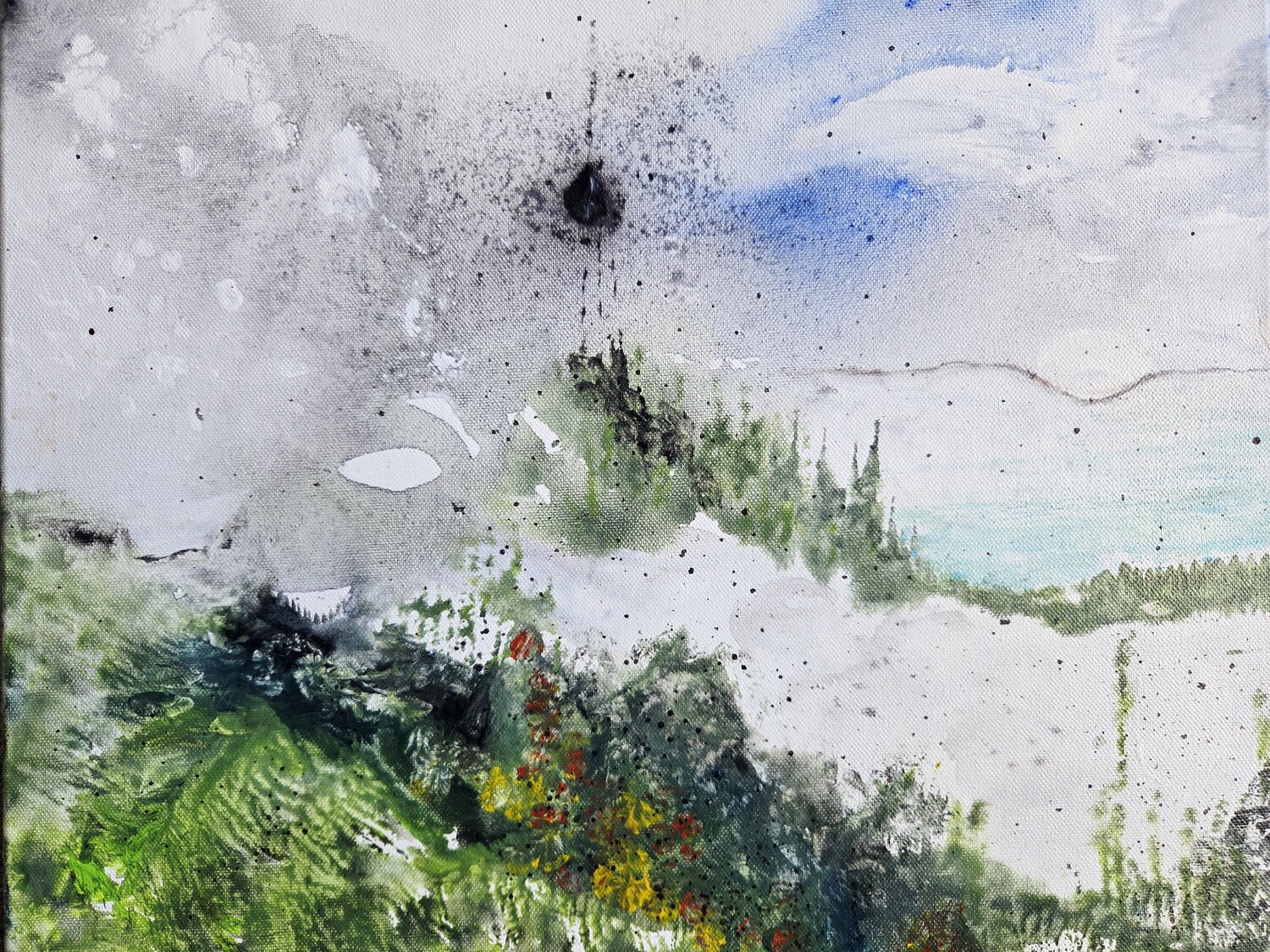 Schwarze Sonne Ursula Müri Original painting for sale