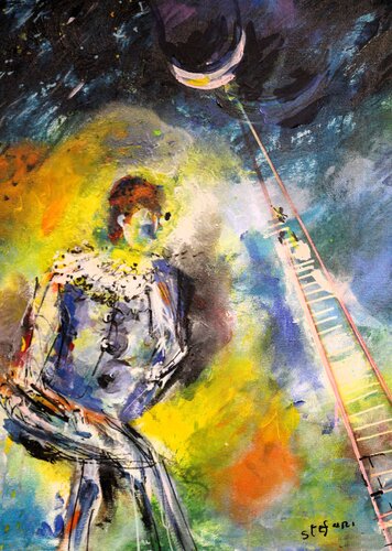 Mon ami Pierrot van Jean louis Stefani, Schilderij te koop op Singulart