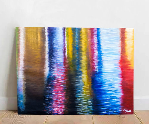 Colors In Motion par Moses Idarah, Peinture en vente sur Singulart