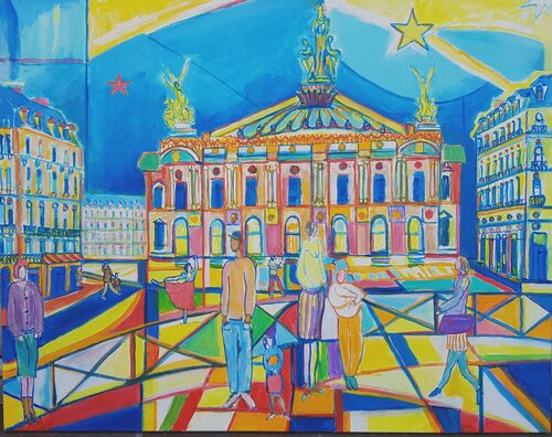 Paris L'Opéra Garnier di Laurent Veyretout, Pittura in vendita su Singulart