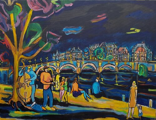 Paris la nuit, la Seine au pont Neuf Laurent Veyretout