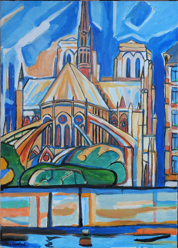 Notre Dame de Paris van Laurent Veyretout, Schilderij te koop op Singulart