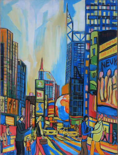 New York ,Time square de Laurent Veyretout, Pintura a la venta en Singulart