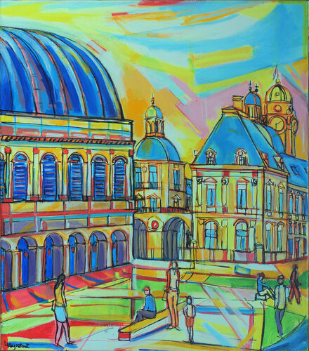 Lyon, l'opéra van Laurent Veyretout, Schilderij te koop op Singulart