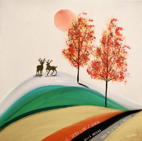 Passi leggeri oltre l’orizzonte ( by Mario Cattaneo, Painting for Sale on Singulart