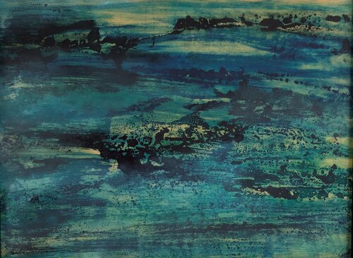 Errance...Nuances...Bleues ...Verts...Noires ...( Novembre 2018) di Frederic Andre, Opera su carta in vendita su Singulart